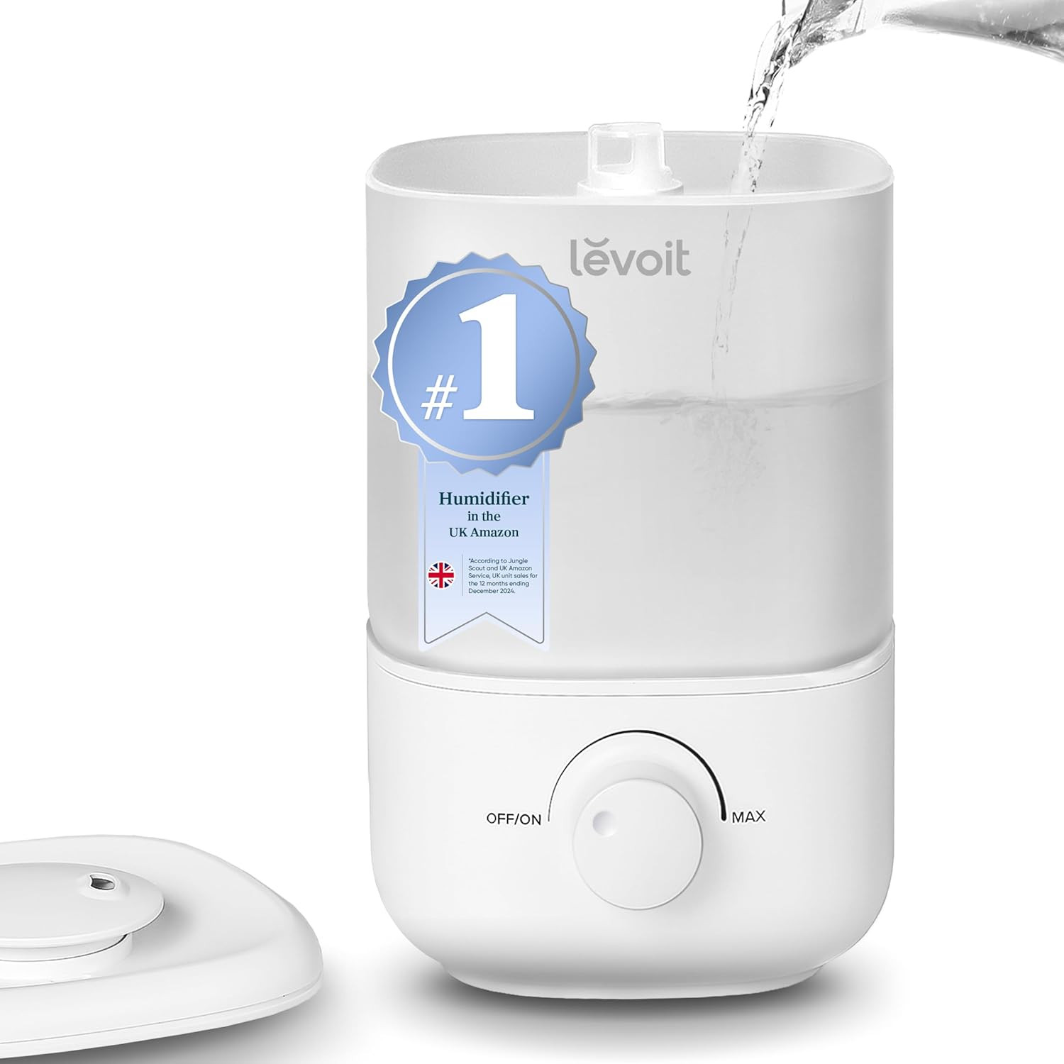 LEVOIT Humidifier for Bedroom, Ultra-Quiet 23dB, Easy to Fill & Clean, Cool Mist Air Humidifier f... | Amazon (UK)