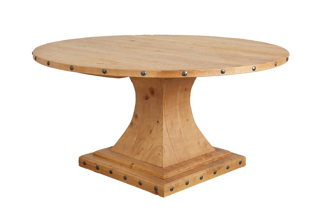 Camelot Pedestal Round Table, Natural | etúHOME