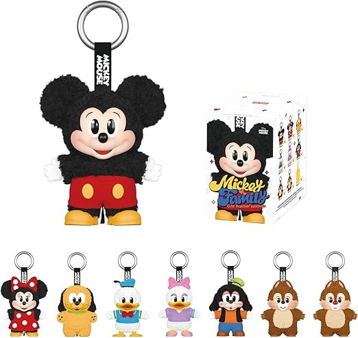 POP MART Mickey Family Figures Cute Together Keychain Series Blind Box ,Random Design Action Figu... | Amazon (US)