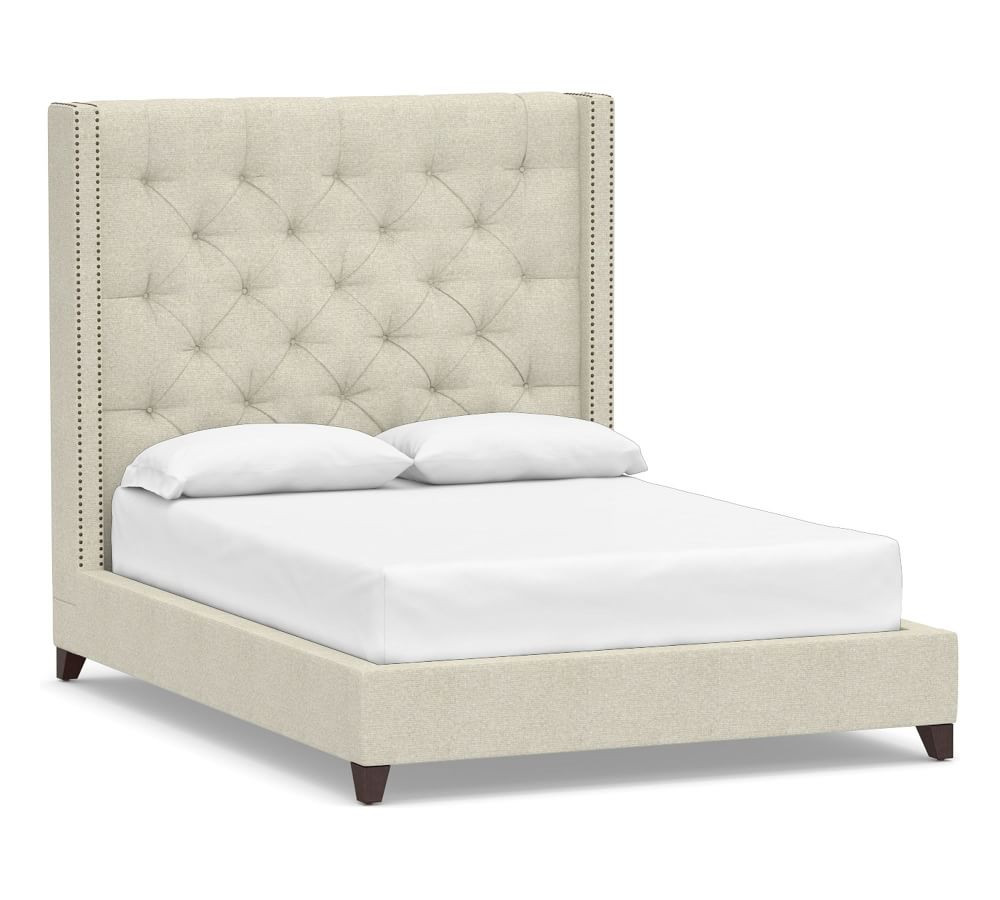 Harper Tufted Upholstered Tall Bed | Pottery Barn (US)