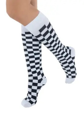 Meia 3/4 Divertida DeMillus 200473 Xadrez XD  Preto | Dafiti (BR)