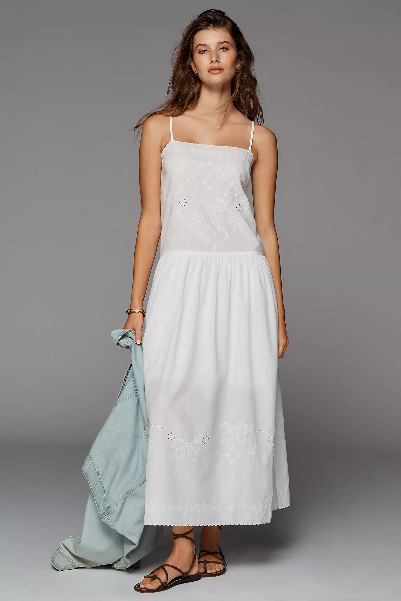Exquise Cotton Drop Waist Midi Dress | Anthropologie (US)