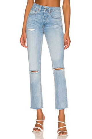 GRLFRND Karolina High Rise Straight Crop in Point Loma from Revolve.com | Revolve Clothing (Global)