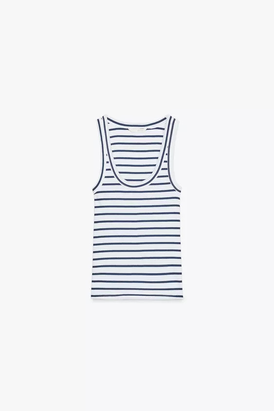 RIBBED STRAPPY TOP | Zara US