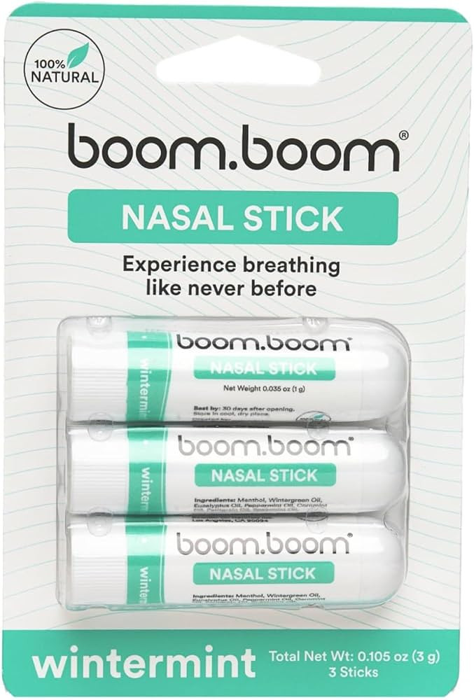 BoomBoom Nasal Stick (3 Pack) | Vapor Flow Technology | Better Breathing + Natural Focus | Cool R... | Amazon (US)