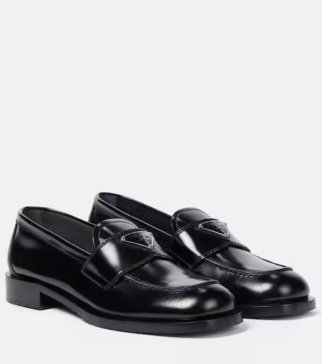 Logo leather loafers | Mytheresa (UK)