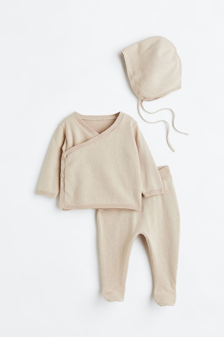 3-piece Knit Cotton Set | H&M (US + CA)