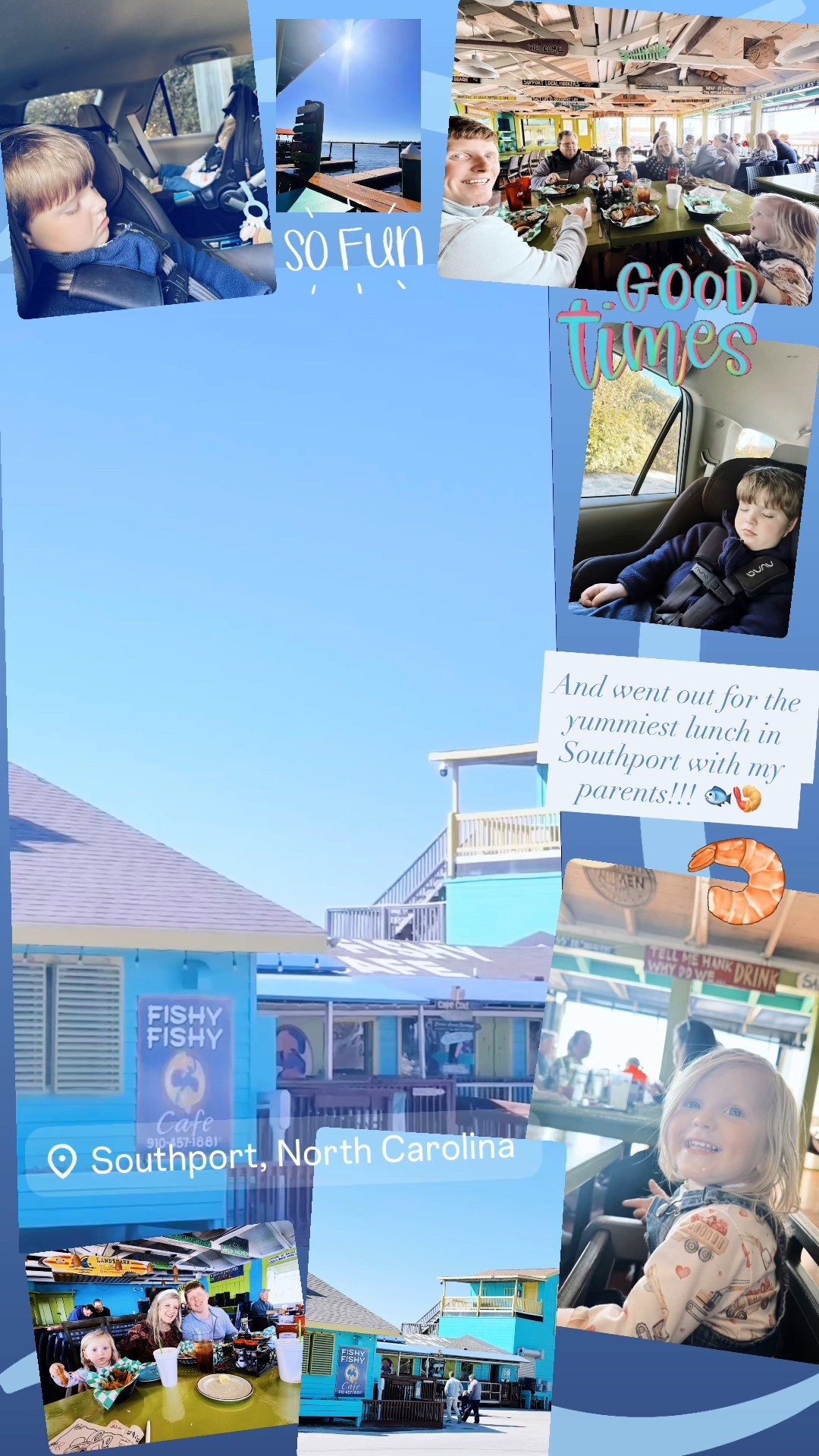 And then we went out for the yummiest seafood lunch 🍤🐟 in Southport with my parents!!! 🫶🏽