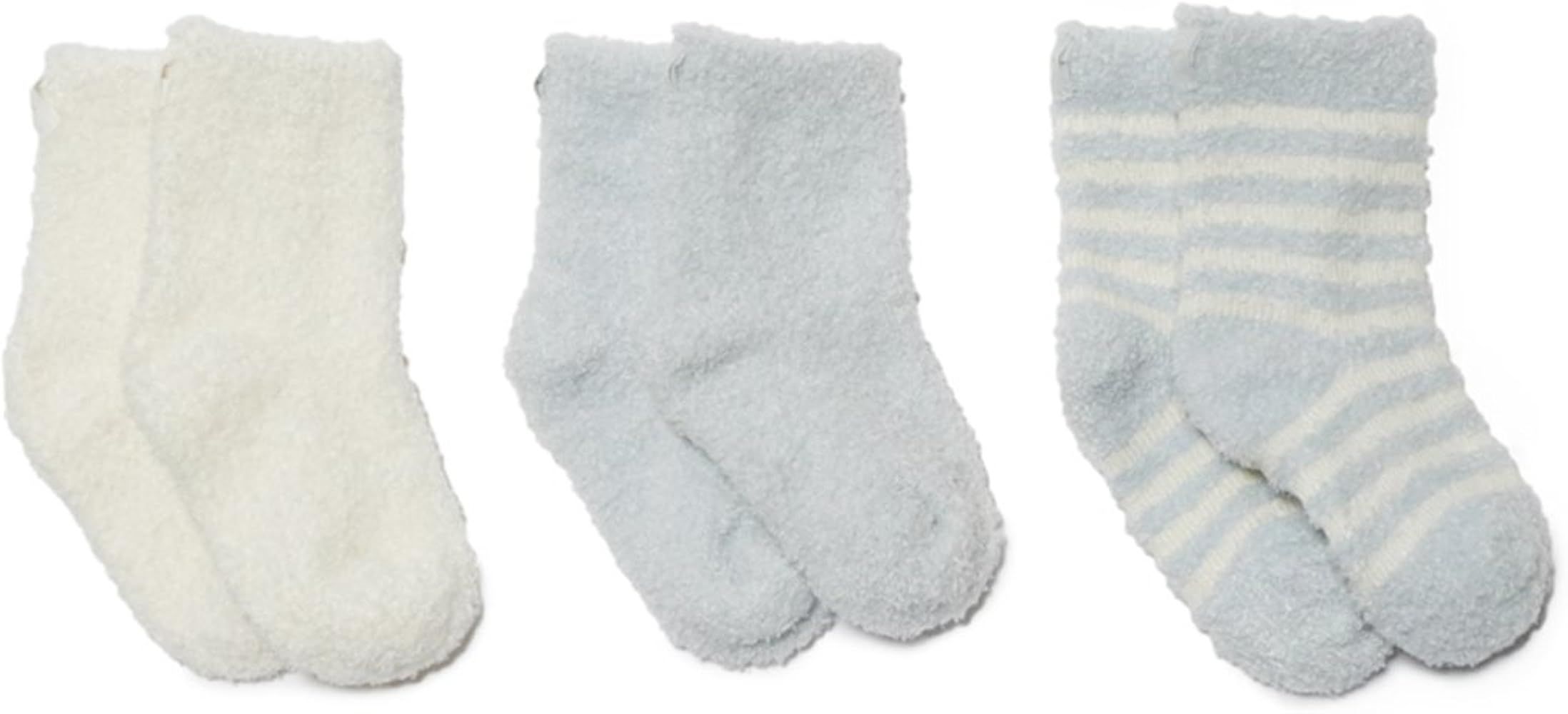 Barefoot Dreams Kids Unisex CozyChic® Lite Infant Sock Set (Infant) Blue/Pearl One Size | Amazon (US)