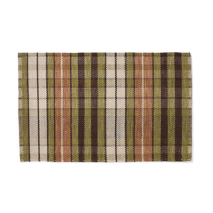 Harvest Plaid Door Mat | Frontgate | Frontgate
