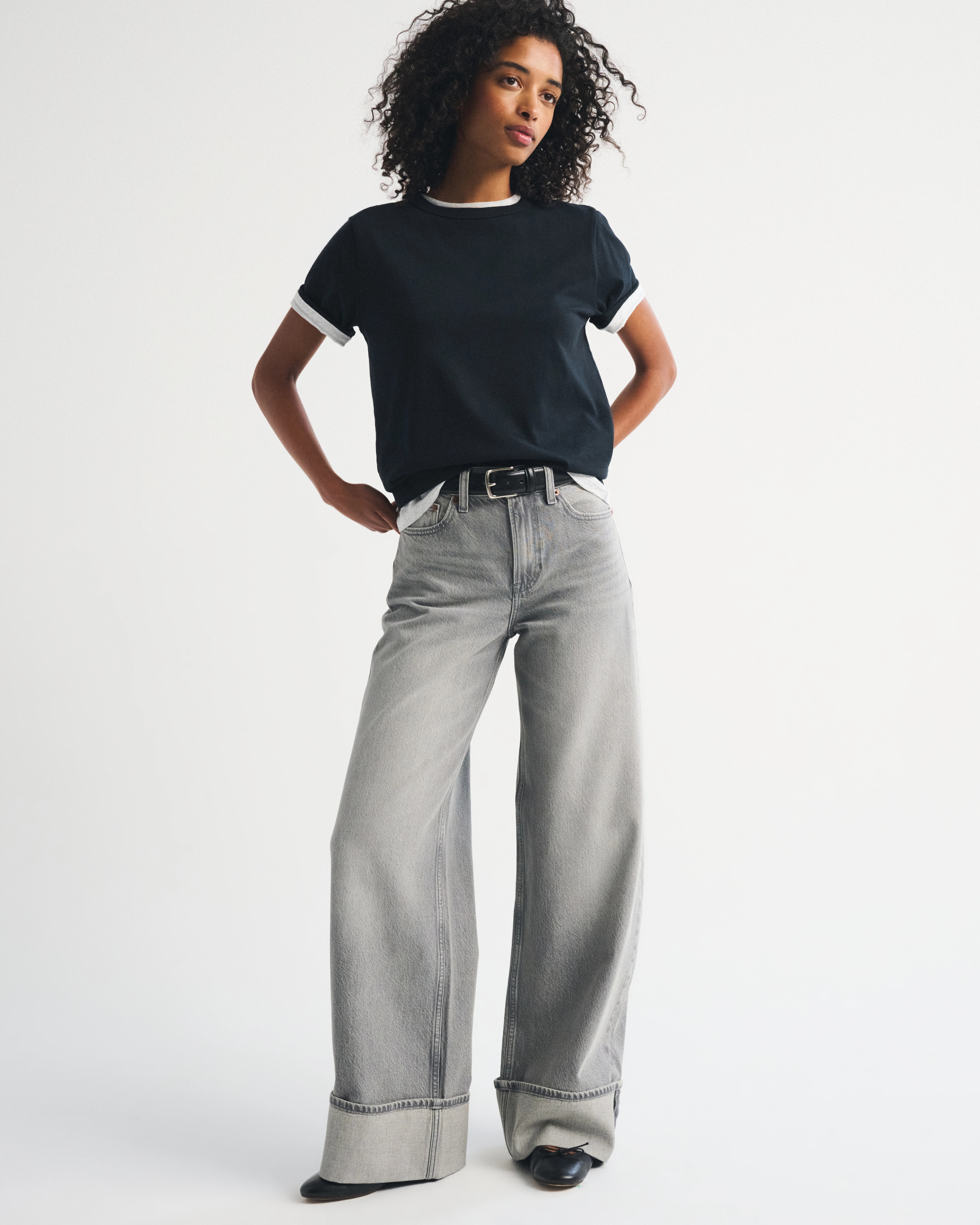 High Rise Wide Leg Jean | Abercrombie & Fitch (US)