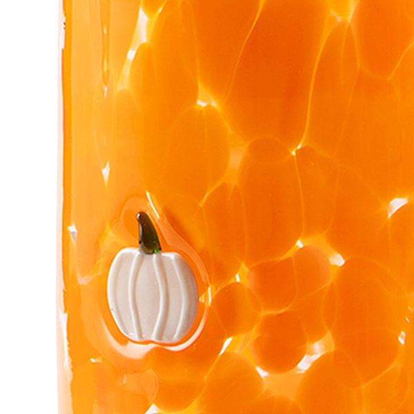 Orange Confetti & White Pumpkin Icon Glass, 17.25oz | At Home