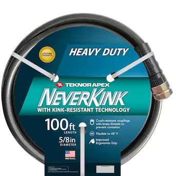 NeverKink Teknor Apex 5/8-in x 100-ft Heavy-Duty Kink Free Vinyl Gray Coiled Hose | Lowe's