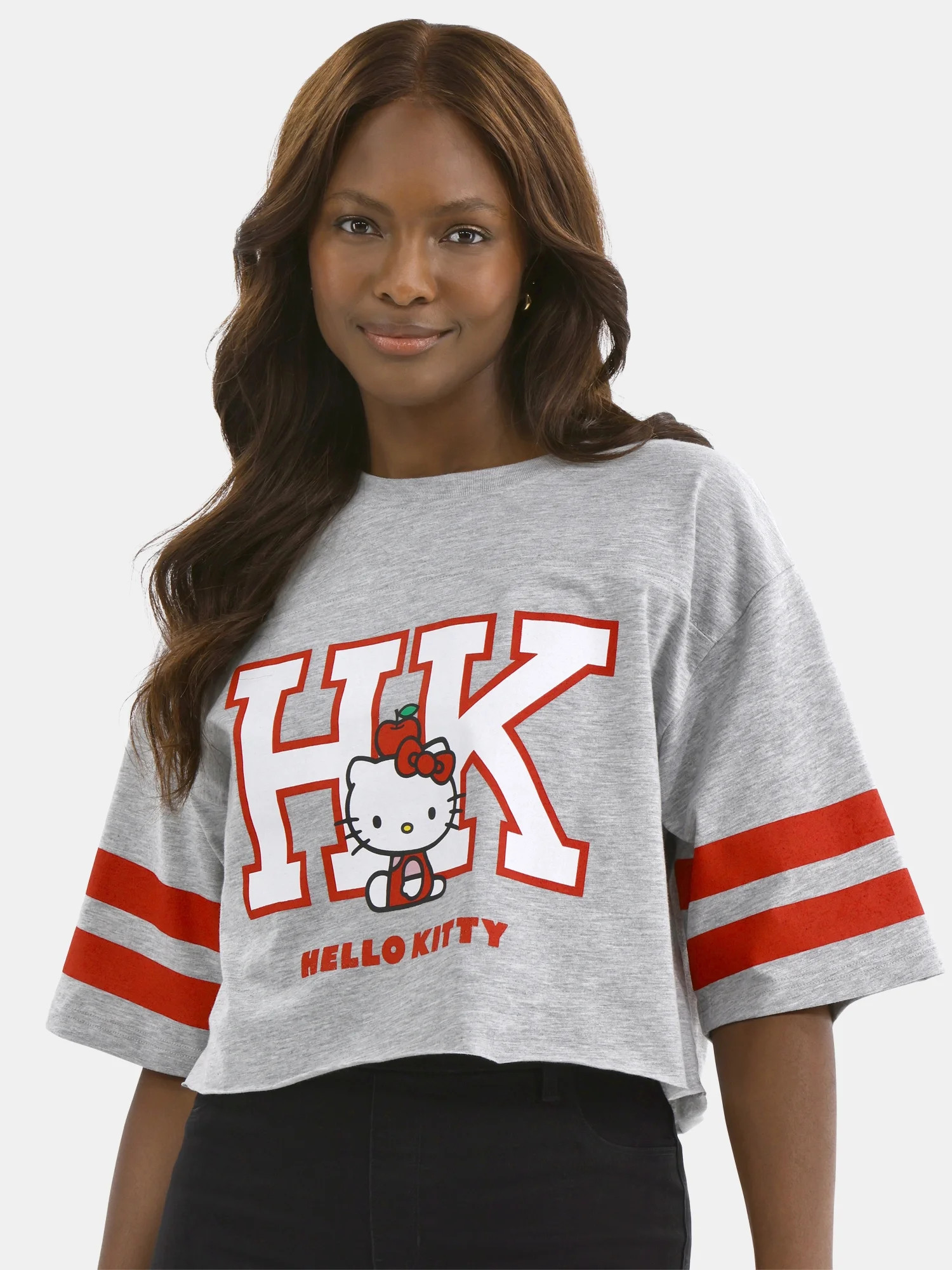 Hello Kitty Women’ Graphic Skimmer Tee with Short Sleeves, Sizes XXS-XXL | Walmart (US)