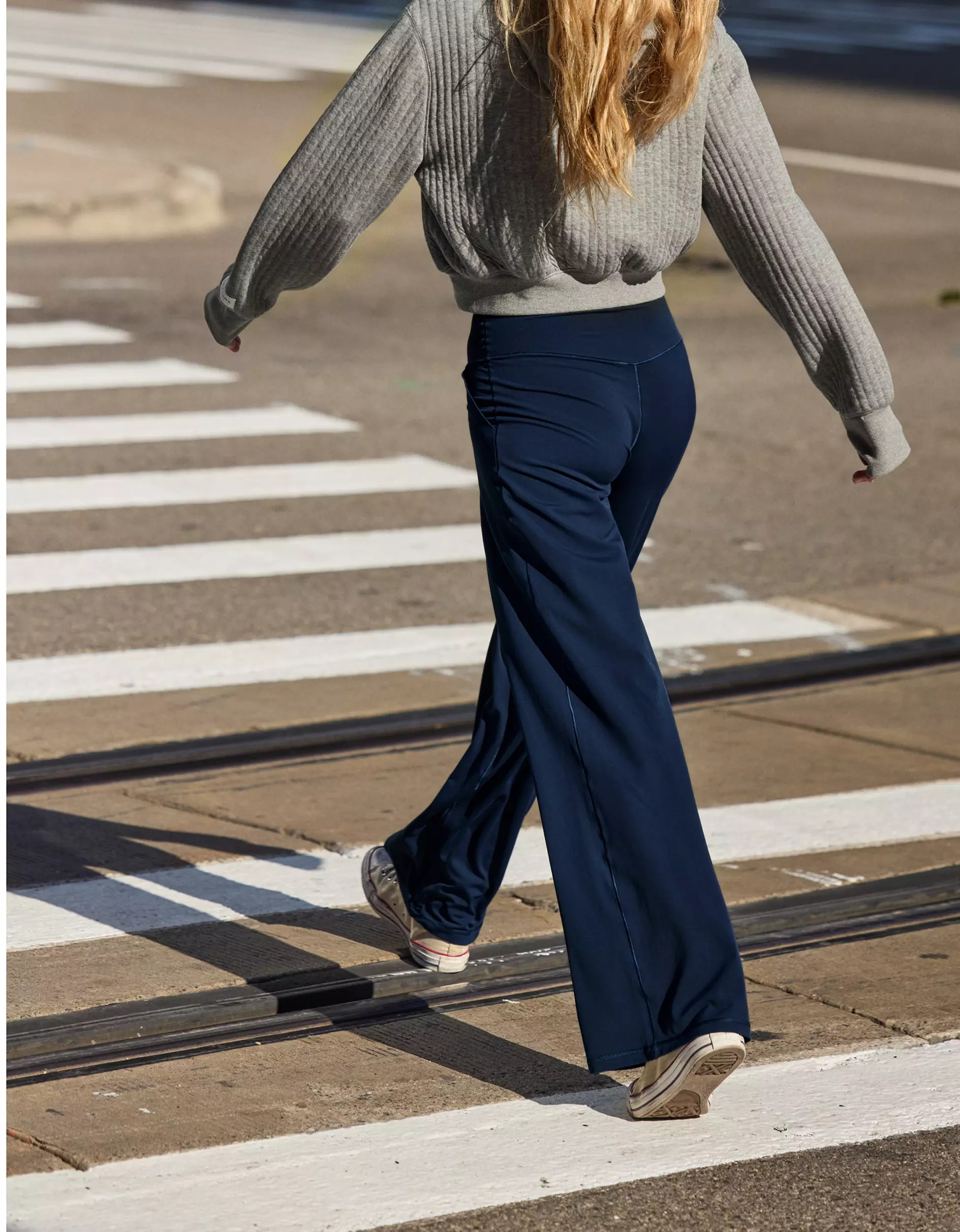 OFFLINE By Aerie Real Me XTRA High Waisted Trouser | American Eagle Outfitters (US & CA)