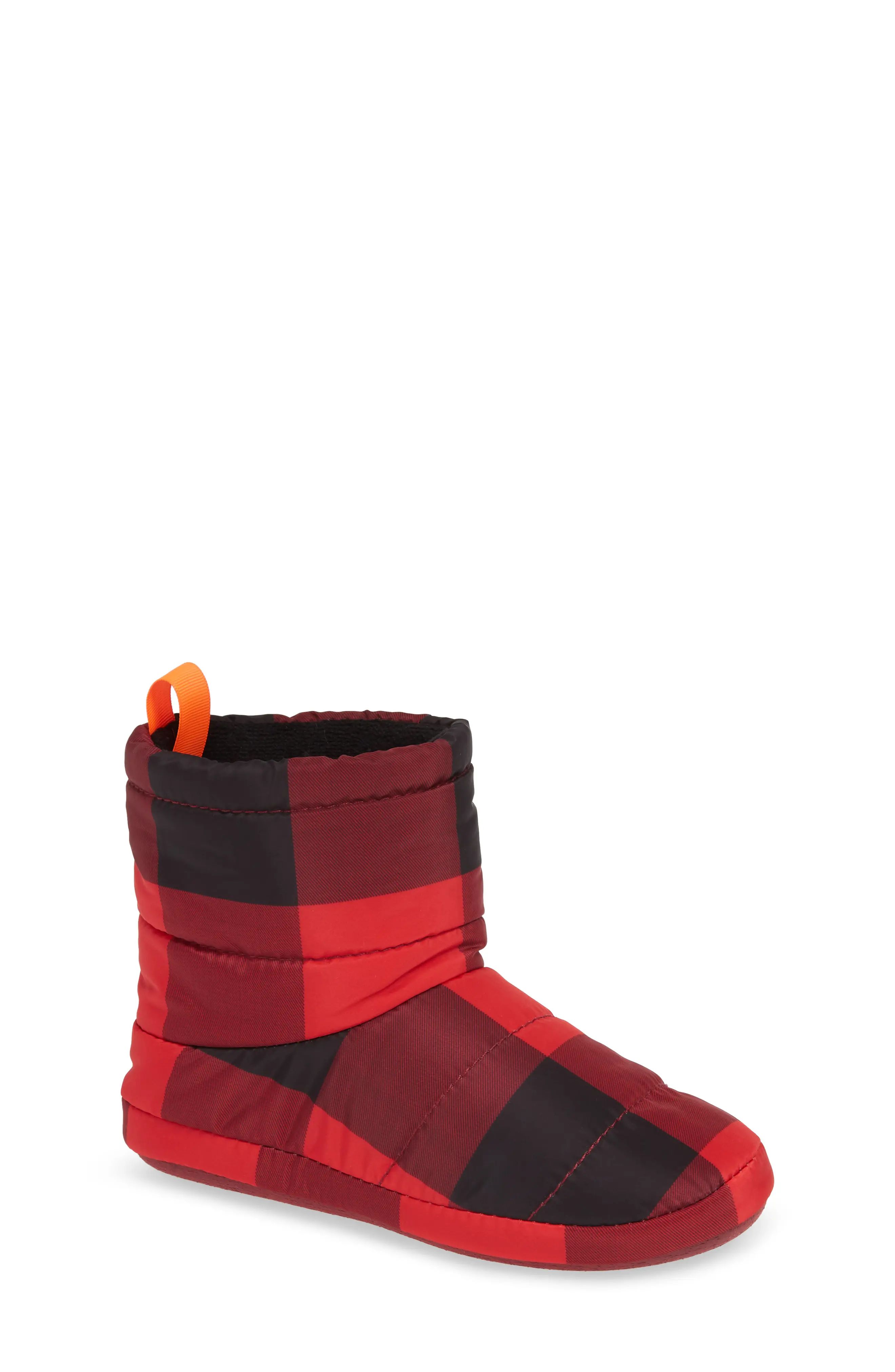 Toddler Crewcuts By J.crew Buffalo Check Fleece Lined Slipper Boot, Size 9 M - Black | Nordstrom