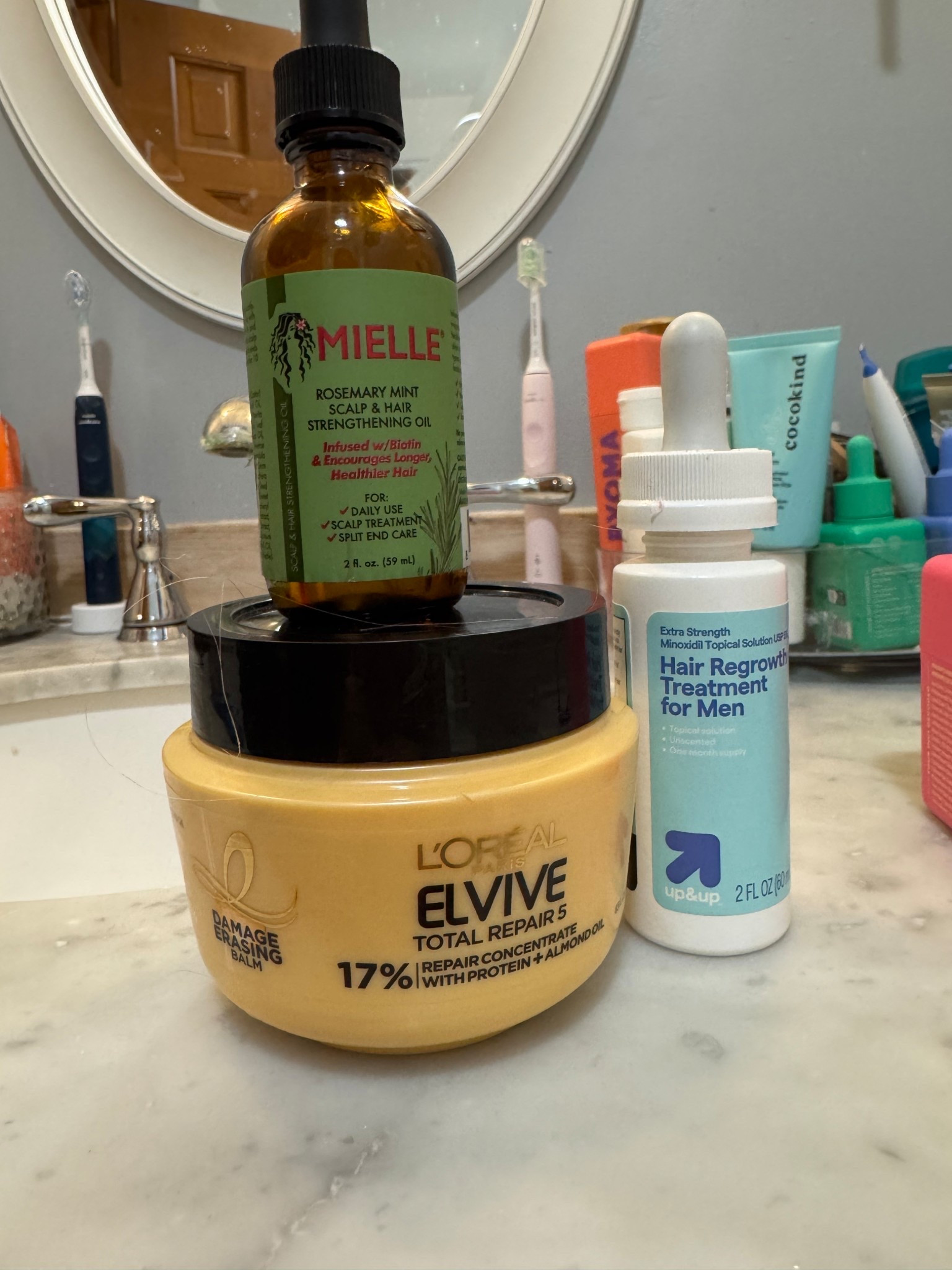 Hands down best combo- my tried and true for YEARS! Recently added minoxidil into my routine and the new hairs coming in are PROOF that it’s working

#LTKBeauty #LTKgrwm #LTKselfcare