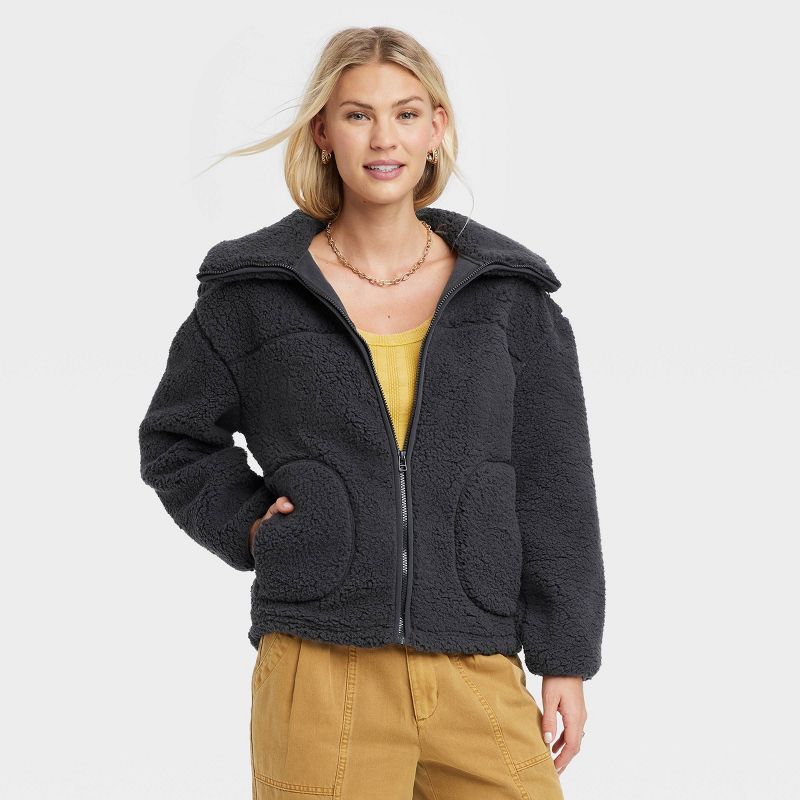 Women's Hooded Sherpa Anorak Jacket - Universal Thread™ | Target