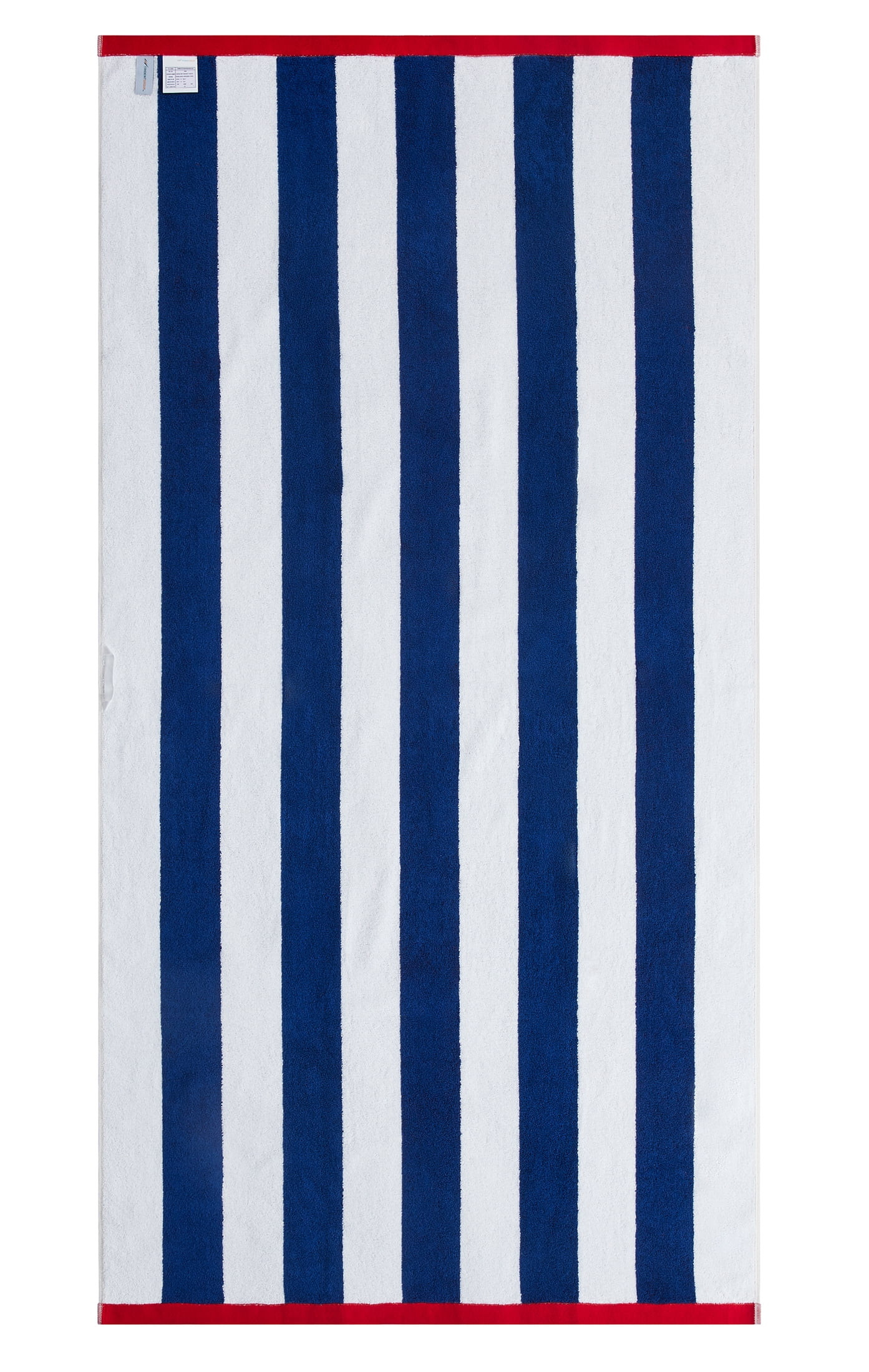 Better Homes & Gardens Cabana Stripe Oversized Beach Towel, 72" x 38", Blue and Red | Walmart (US)