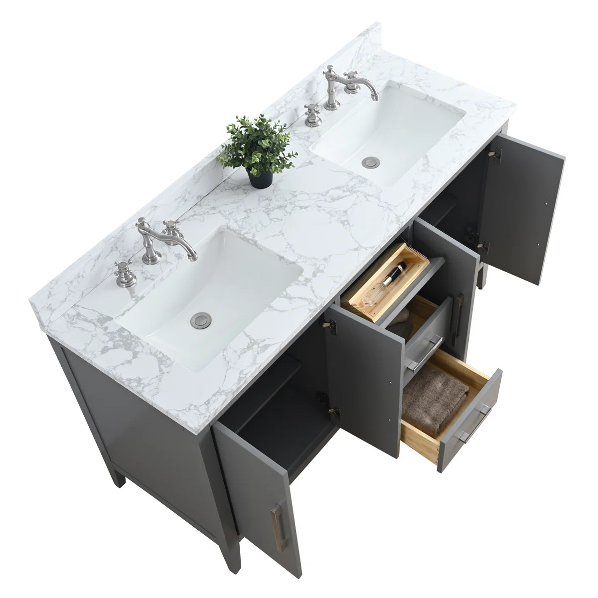 60" Double Bathroom Vanity Set | Wayfair North America