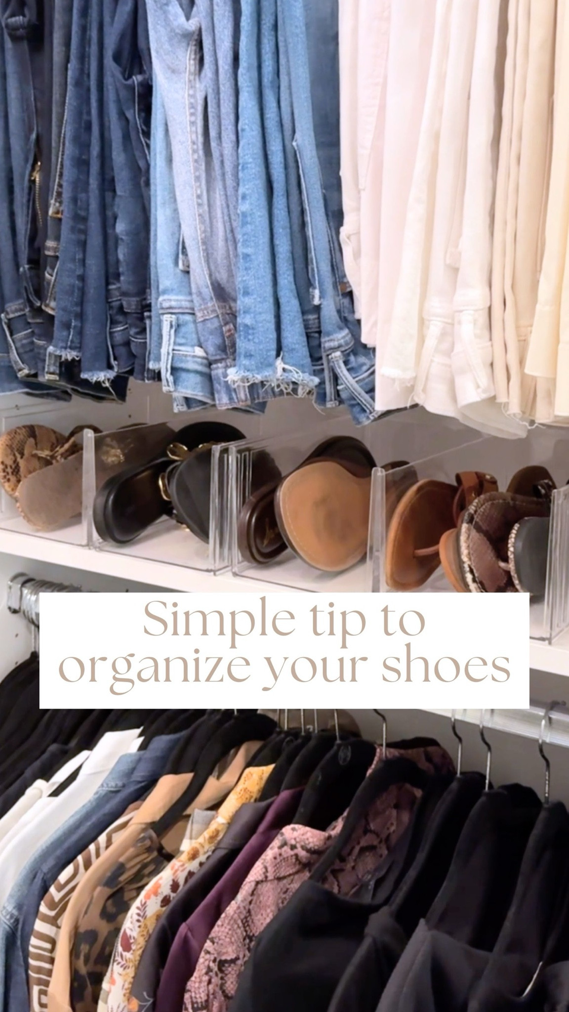 Do you have space on a shelf under your short hanging clothes? In your closet every inch is prime real estate so I like to utilize every bit!

These acrylic organizers from @thecontainerstore are are a simple solution to add shoe storage in many different areas in your closet. I have have a couple in my own closet and I like to store sandals because its easy access so I can grab and go.🩴

Want to try this hack? Just say LINKS and I'll share them with you!✨

#organizingtips #getorganized #organizinghacks #closetorganizatoin #shoeorganization #professionalorganizer #smallspaceorganization #homehacks

#LTKHome #LTKSaleAlert #LTKFindsUnder50