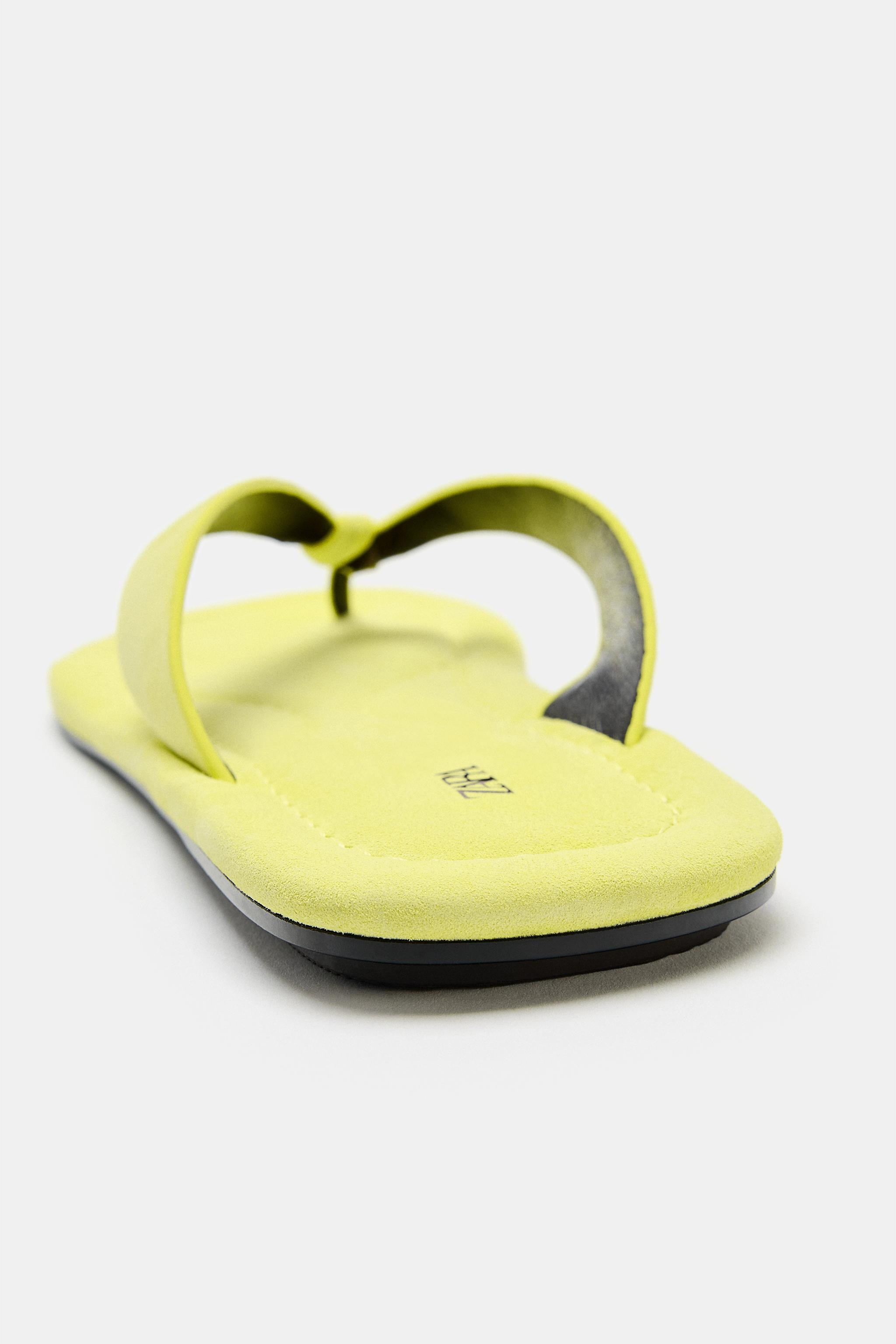 FLAT LEATHER SANDALS | Zara US