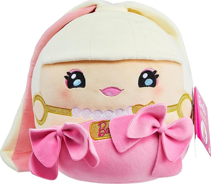 Barbie Cuutopia Plush, 10-inch Soft Pillow Doll with Iconic Look, Plus Tactile Felt Pink Bows & L... | Amazon (US)