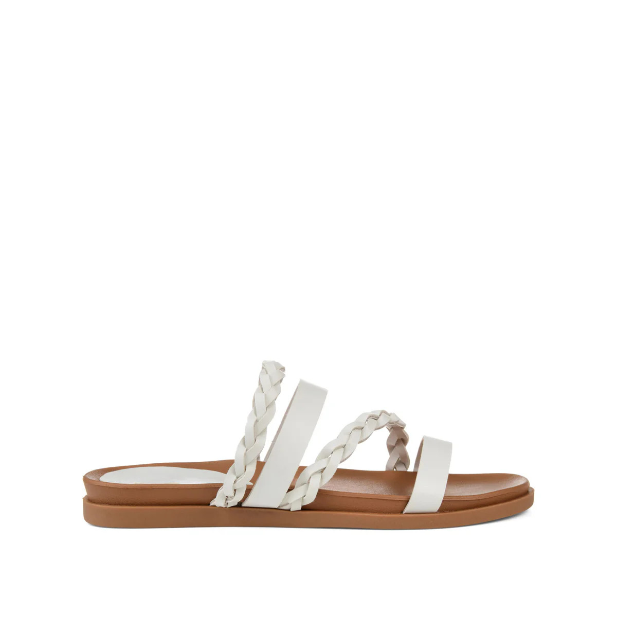 COLETTE SLIDE SANDALS IN FAUX LEATHER | Journee Collection
