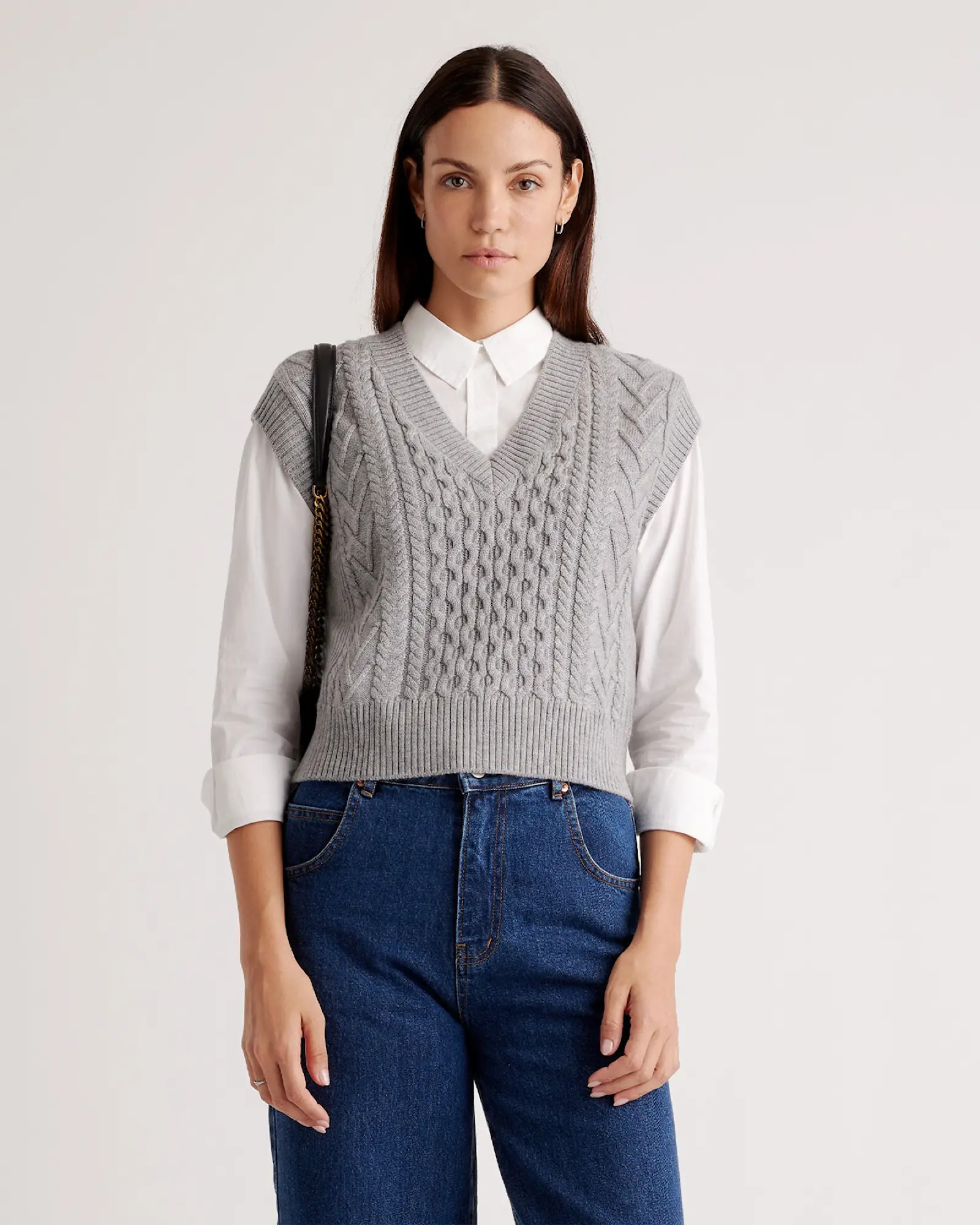 Australian Merino Wool Cable Sweater Vest | Quince