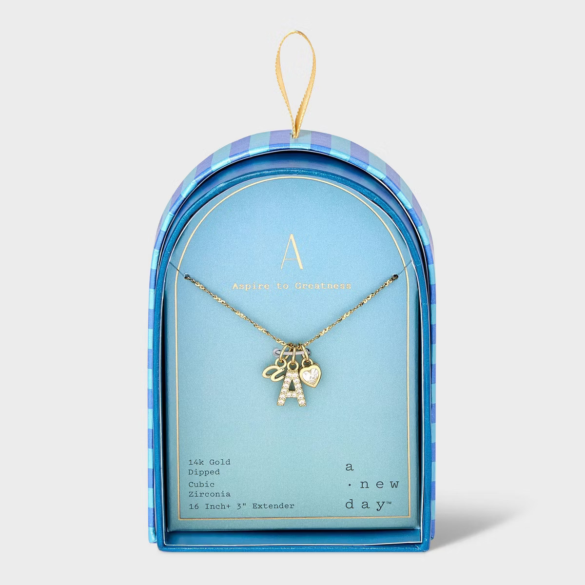 14K Gold Dipped Charm Initial Pendant Necklace - A New Day™ Gold | Target