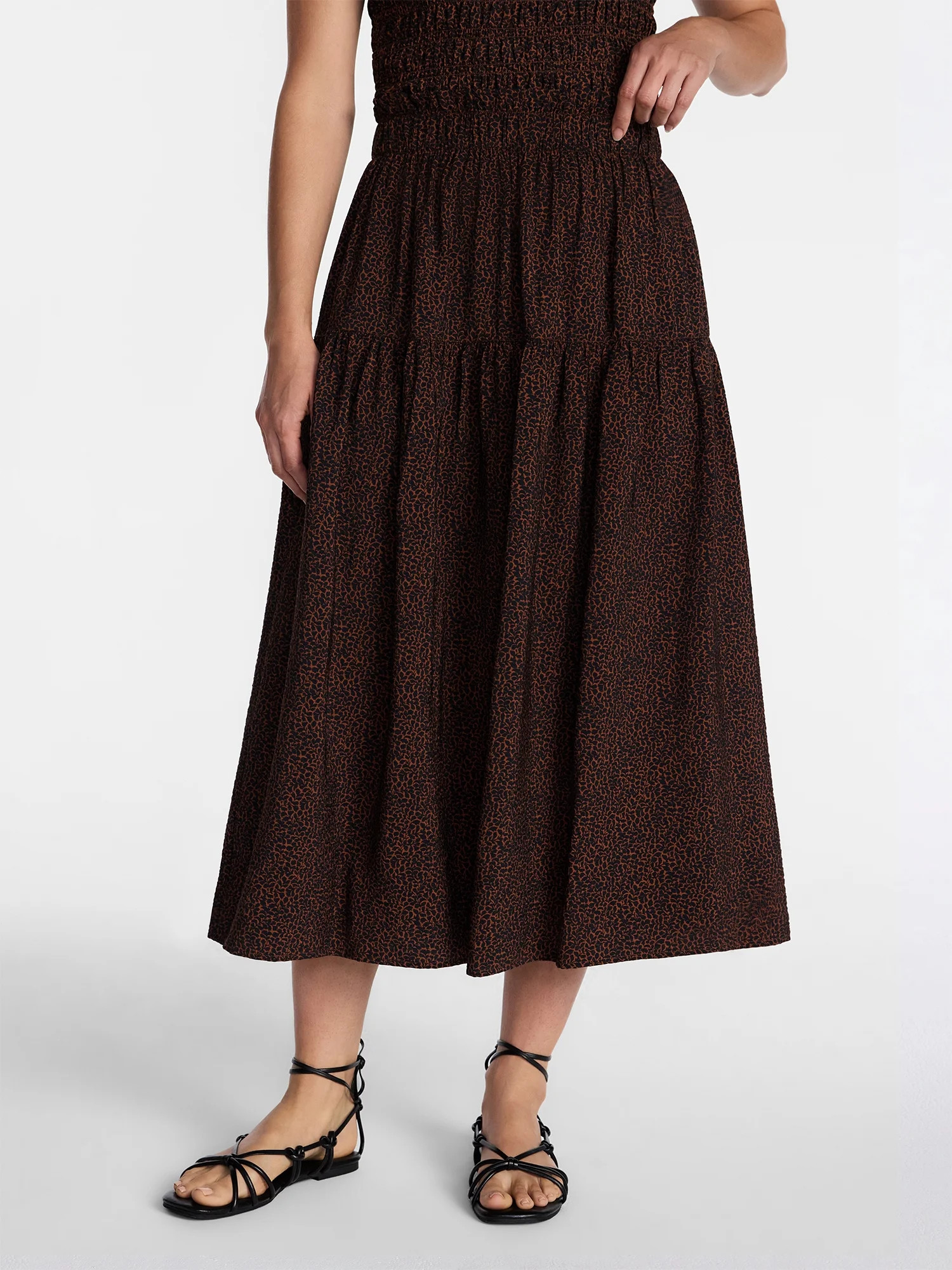 Time and Tru Women’s Tiered Maxi Skirt, Sizes XS-XXXL | Walmart (US)