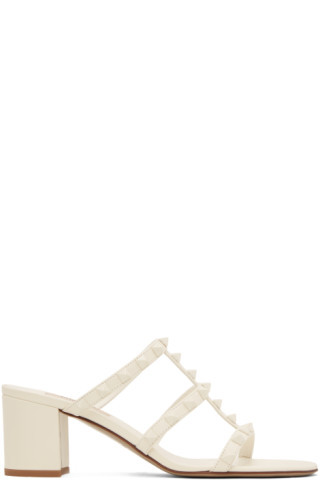 Off-White Rockstud Heeled Sandals | SSENSE