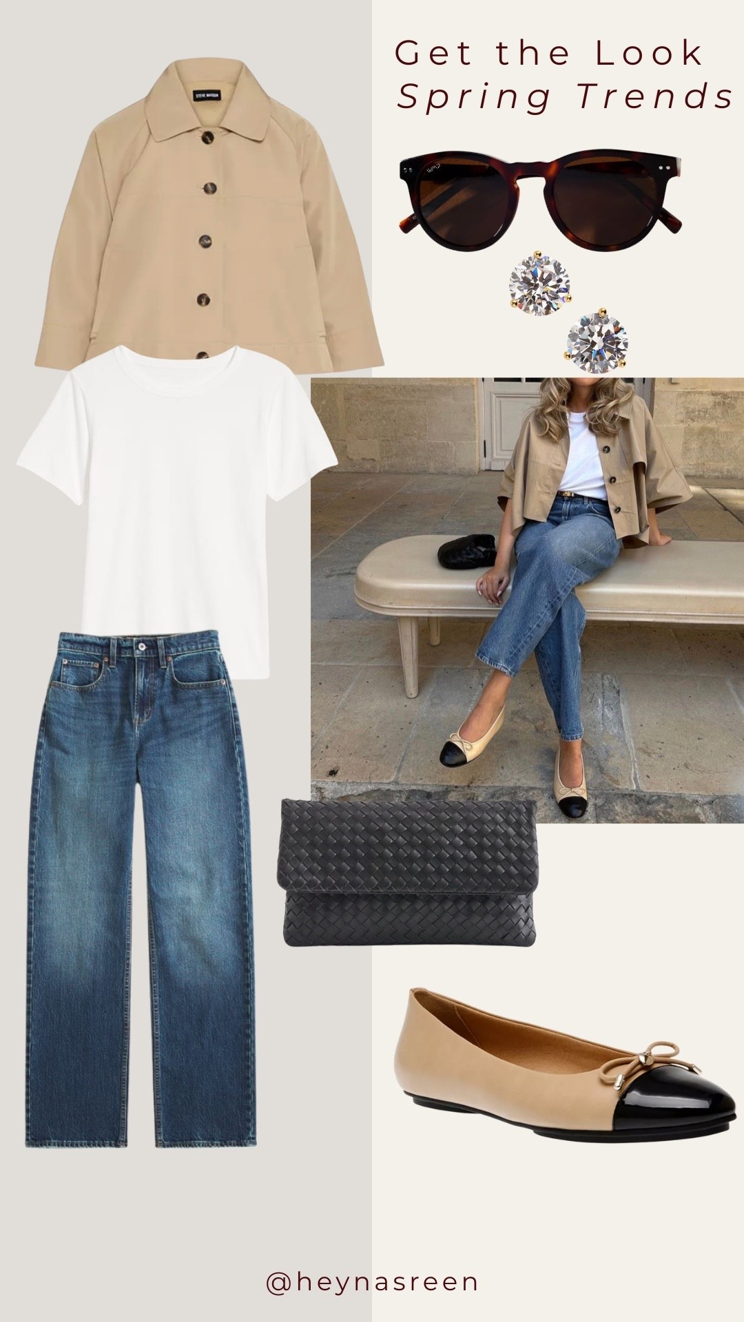 I love a classic jeans a white t-shirt look and this cropped trench makes it more fun! 