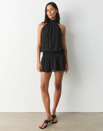 High Neck Chiffon Mini Dress | Glassons (Australia)