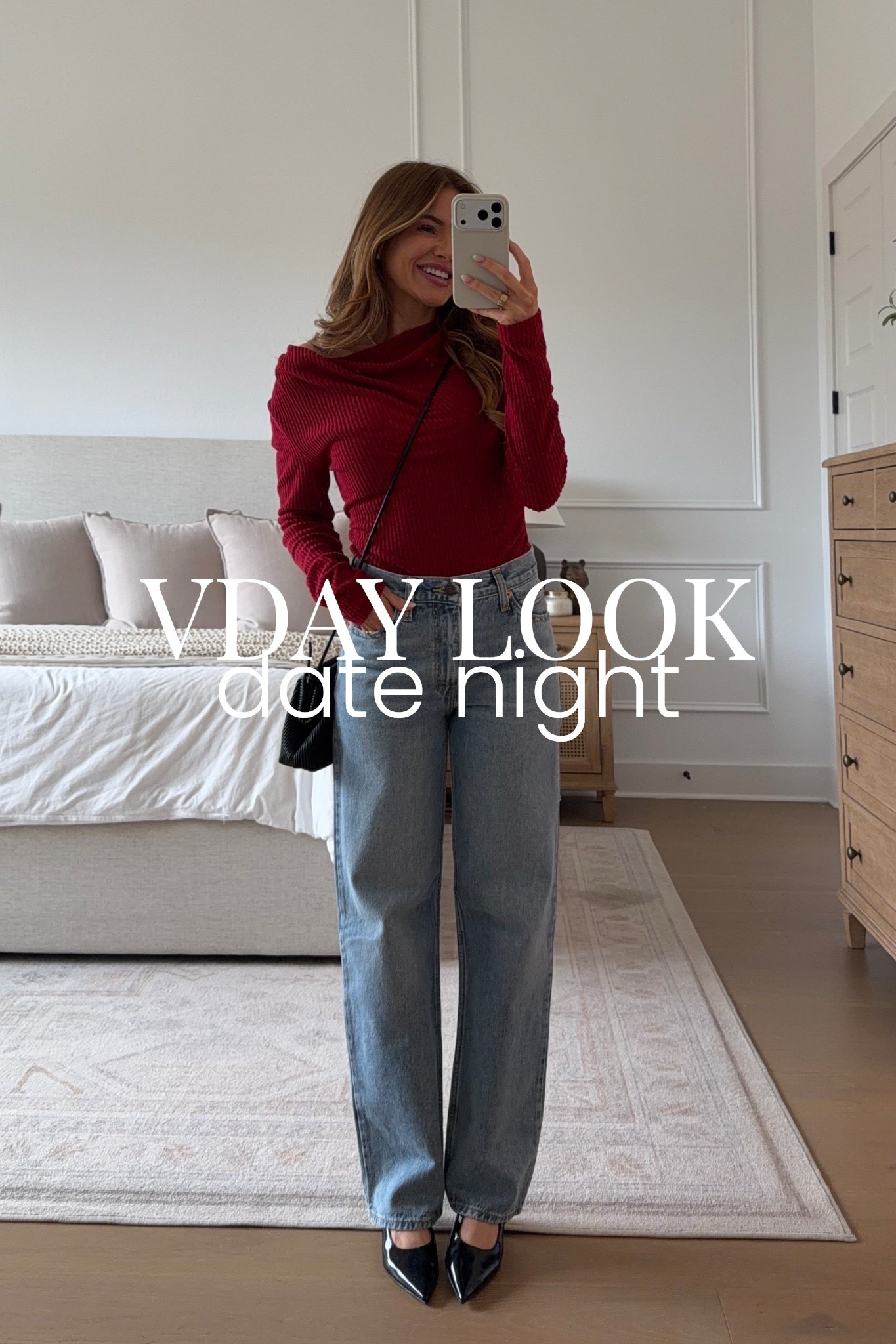 top: small // jeans: 25 

date night look, jeans, valentine’s day, vday, sweater, girl mom, michele jaliene

#LTKValentine #LTKootd #LTKPetite