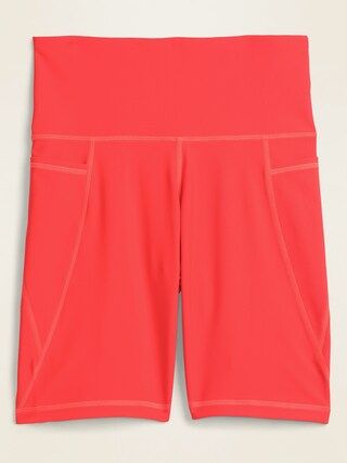 High-Waisted Powersoft Side-Pocket Bermuda Shorts for Women -- 8-inch inseam | Old Navy (US)