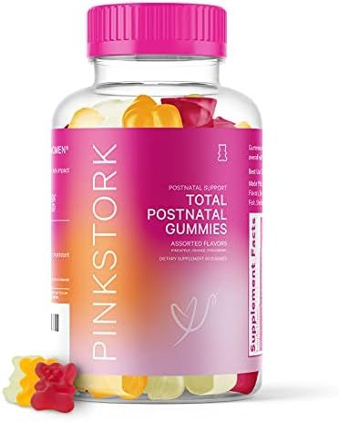 Pink Stork Total Postnatal Gummies: Daily Postpartum + Breastfeeding Vitamins, Essential Nutrient... | Amazon (US)