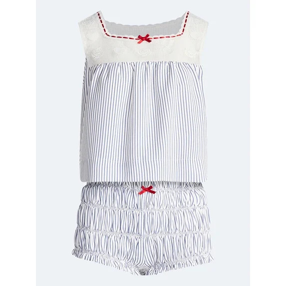 Kacey Lee Women's Woven Sleep Set, 2-Piece, Sizes XS-XXL | Walmart (US)