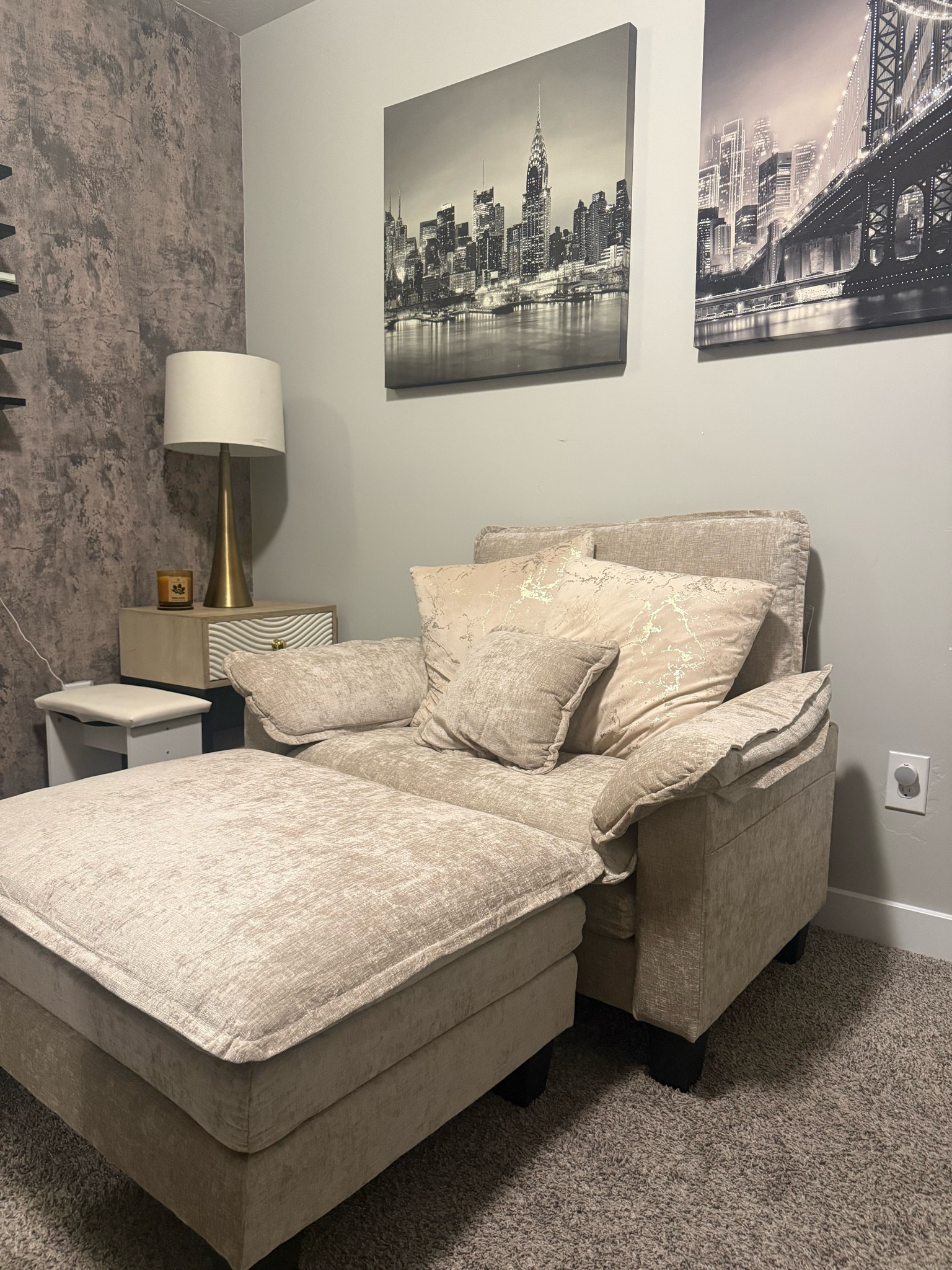 Comfy Chair for makeup room! 
Perfect addition ✨ 

#roommakeover #comfychair #sofachair 

#LTKHome #LTKSeasonal #LTKFamily