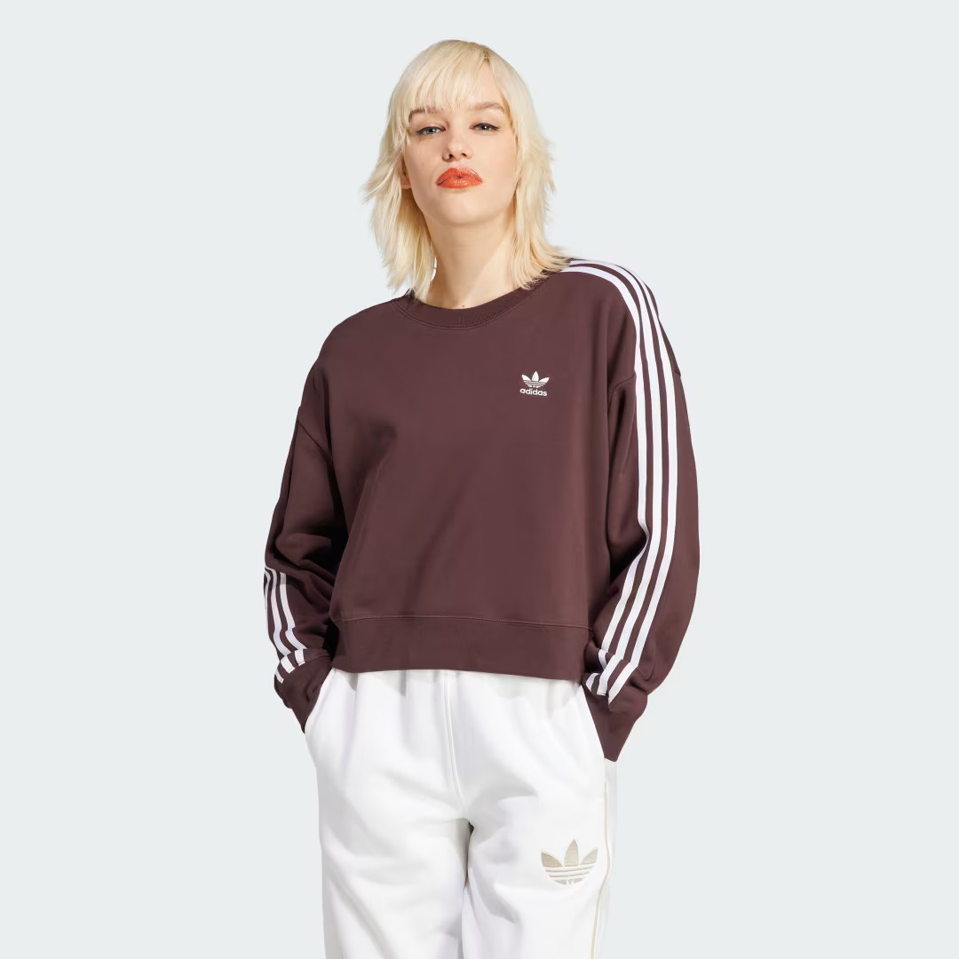 adidas Adicolor Classics Loose Sweatshirt Shadow Brown S Womens | adidas (US)
