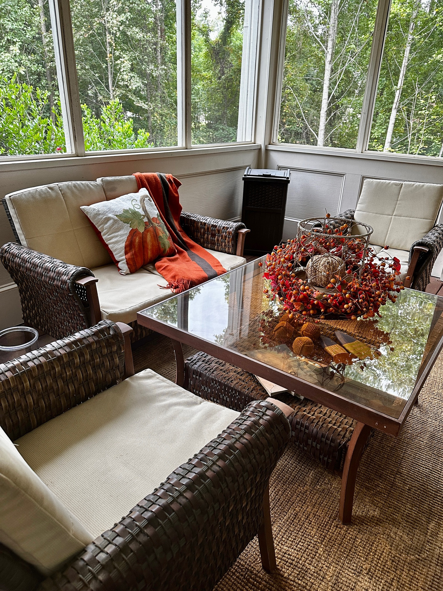 Fall Outdoor Decor
Porch decor Throw Blanket Fall Pillow  Berry Wreath

#LTKhome 

#LTKSeasonal