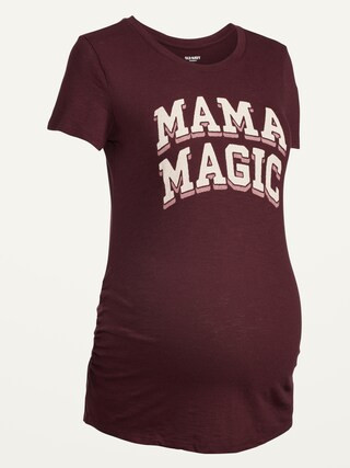 Maternity Graphic Side-Shirred T-Shirt | Old Navy (US)