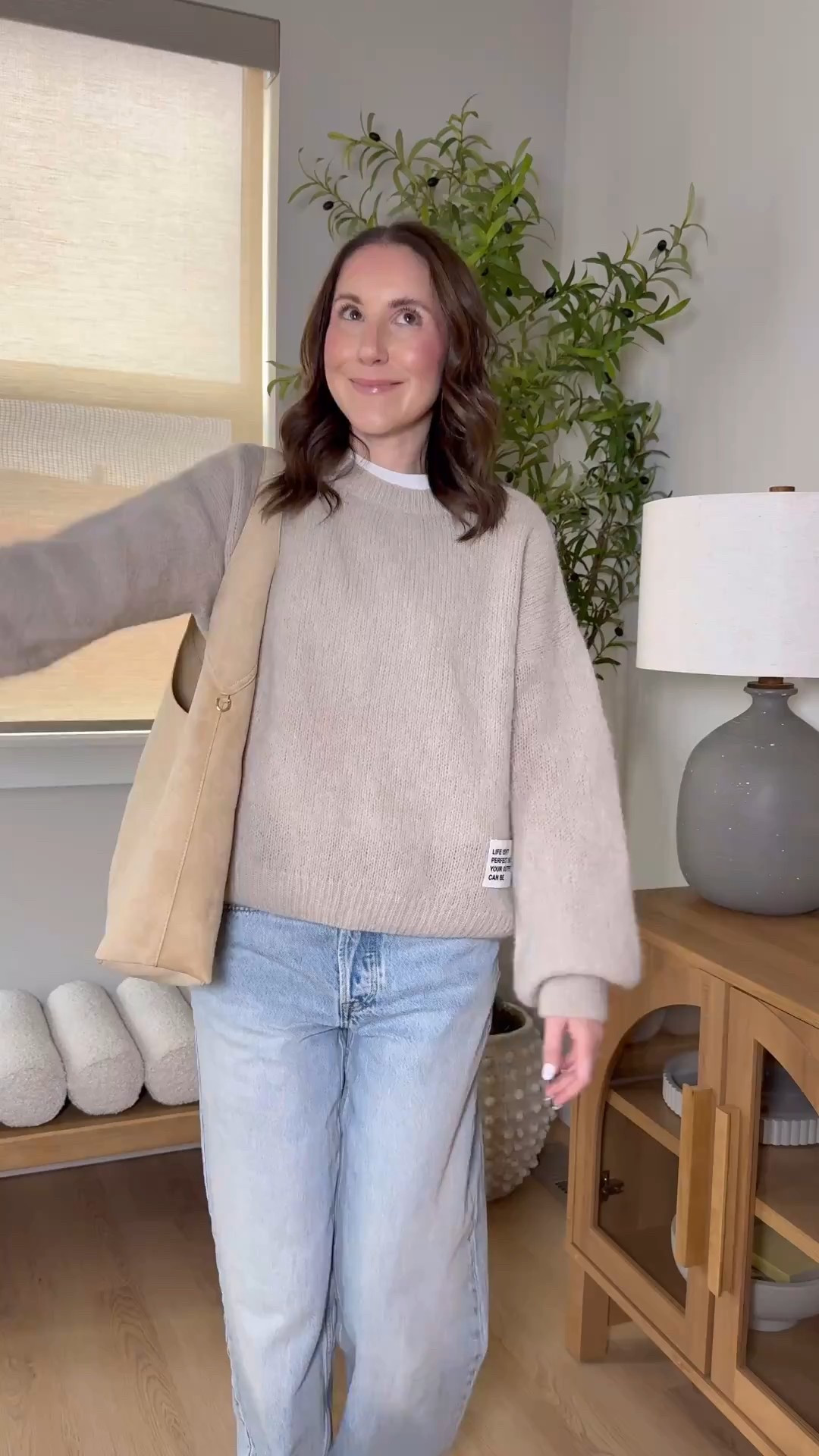 OOTD for a fun trip to the DMV to renew my drivers license🤪 I’ve been wearing some version of this outfit so much lately! This sweater is so cute and cozy and I love pairing it with a white tee! These jeans are Target and give major designer vibes!

Outfit idea | casual style | Target denim | boat shoes | what im wearing 

#LTKootd

#LTKWorkwear #LTKgrwm #LTKootd