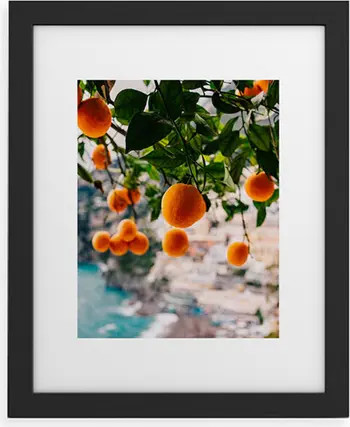 Amalfi Coast Oranges Framed Wall Art | Nordstrom