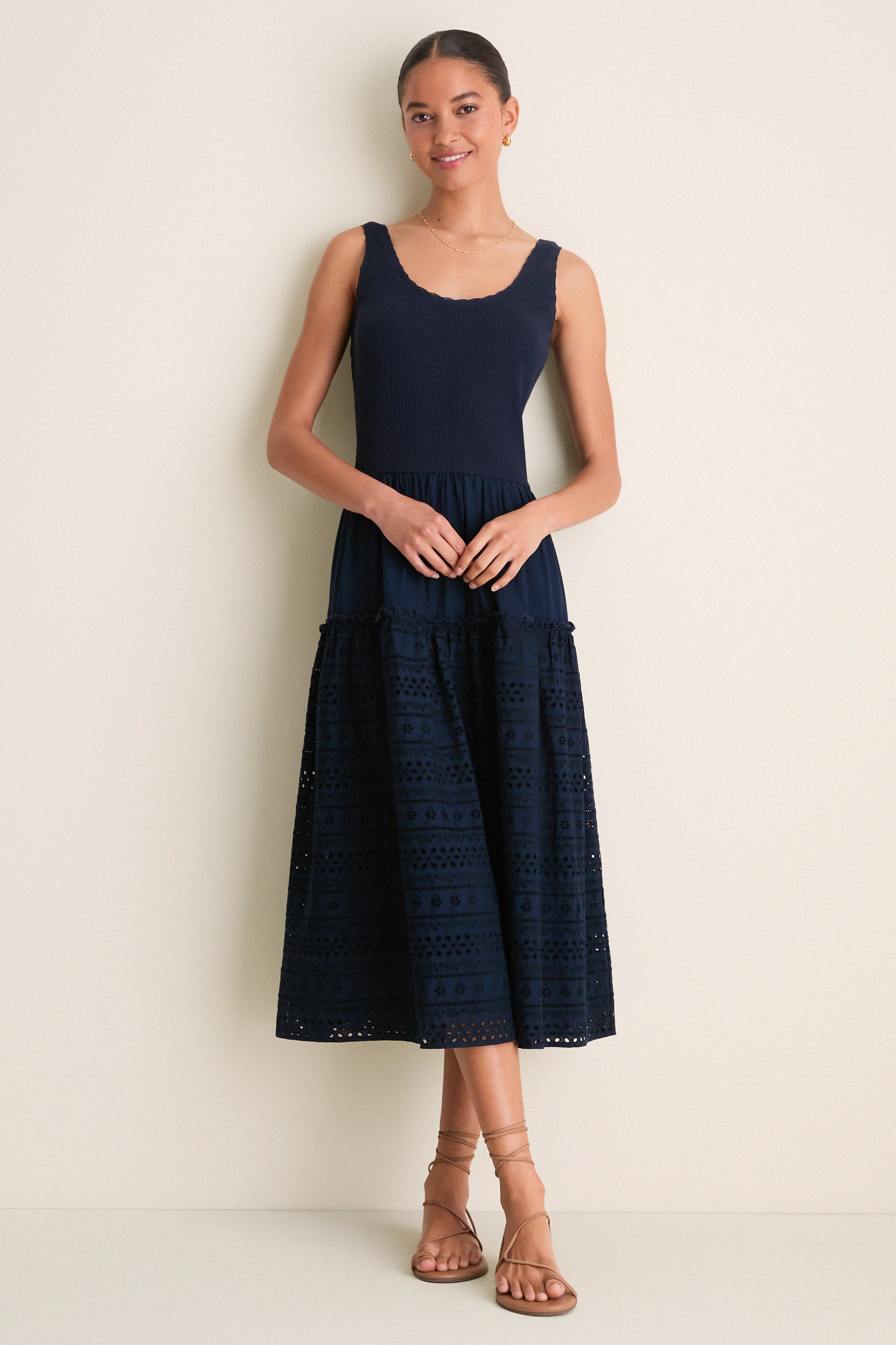 Navy Casey Midi Dress | Tuckernuck (US)