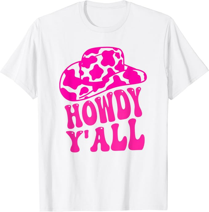 Howdy Y'all Cowboy Hat Western T-Shirt | Amazon (US)