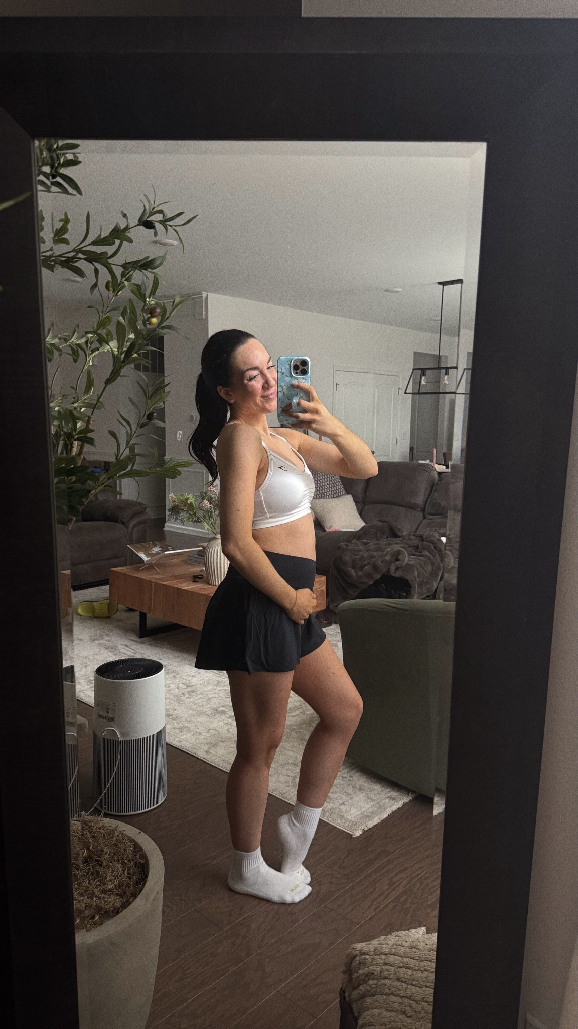 Sized up to a medium in the shorts for pregnancy  

#LTKBump #LTKActive #LTKootd