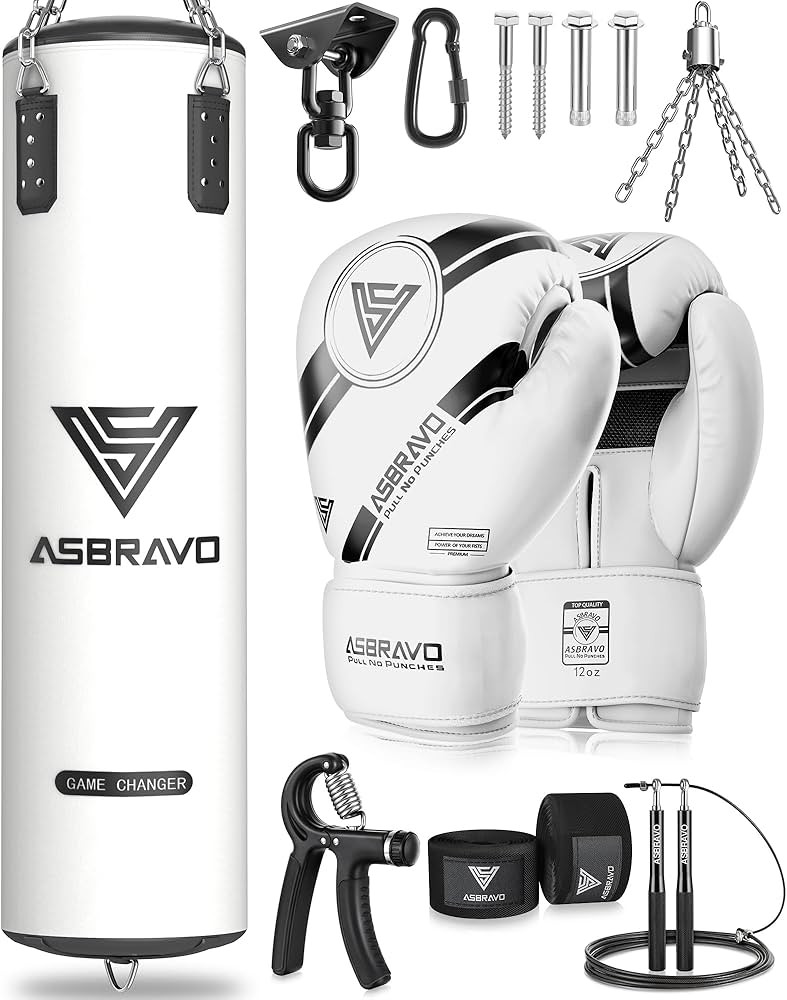 Punching Bag for Adults, 4ft PU Heavy Boxing Bag Set 12OZ Gloves for MMA Muay Thai Kickboxing Tra... | Amazon (US)