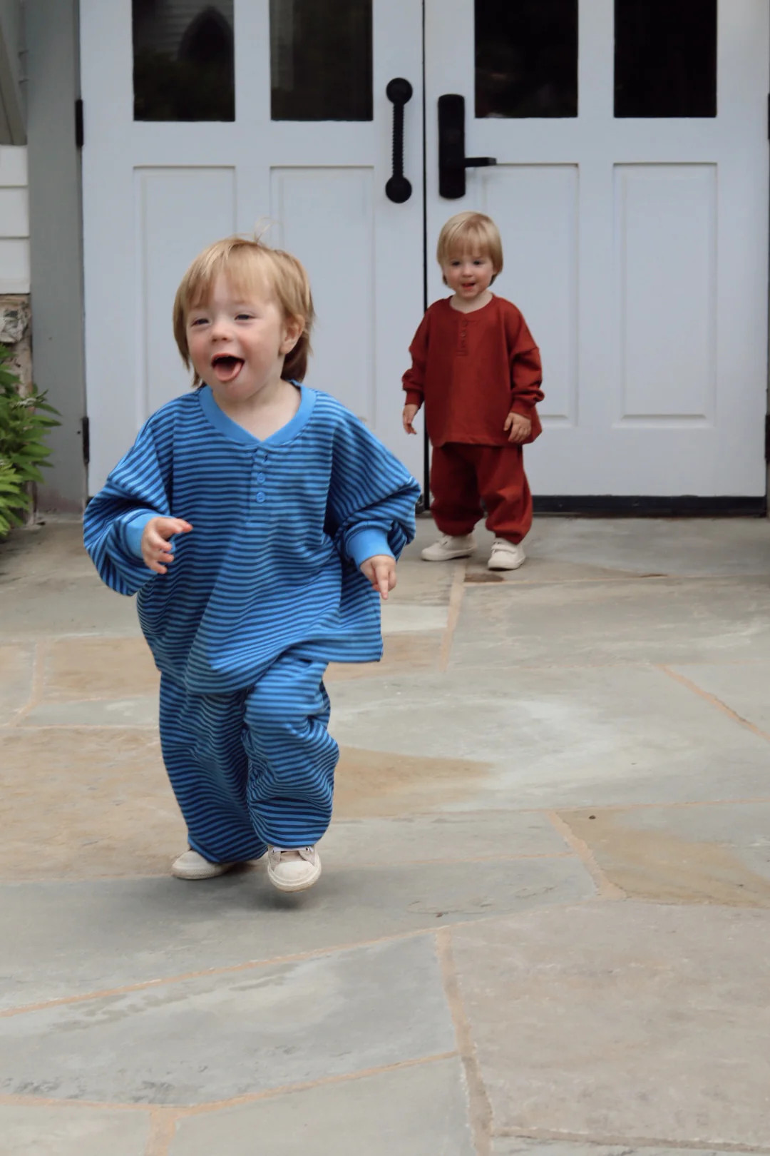 Frankie Set in Bel Air Blue Stripe | Winnie and Crew