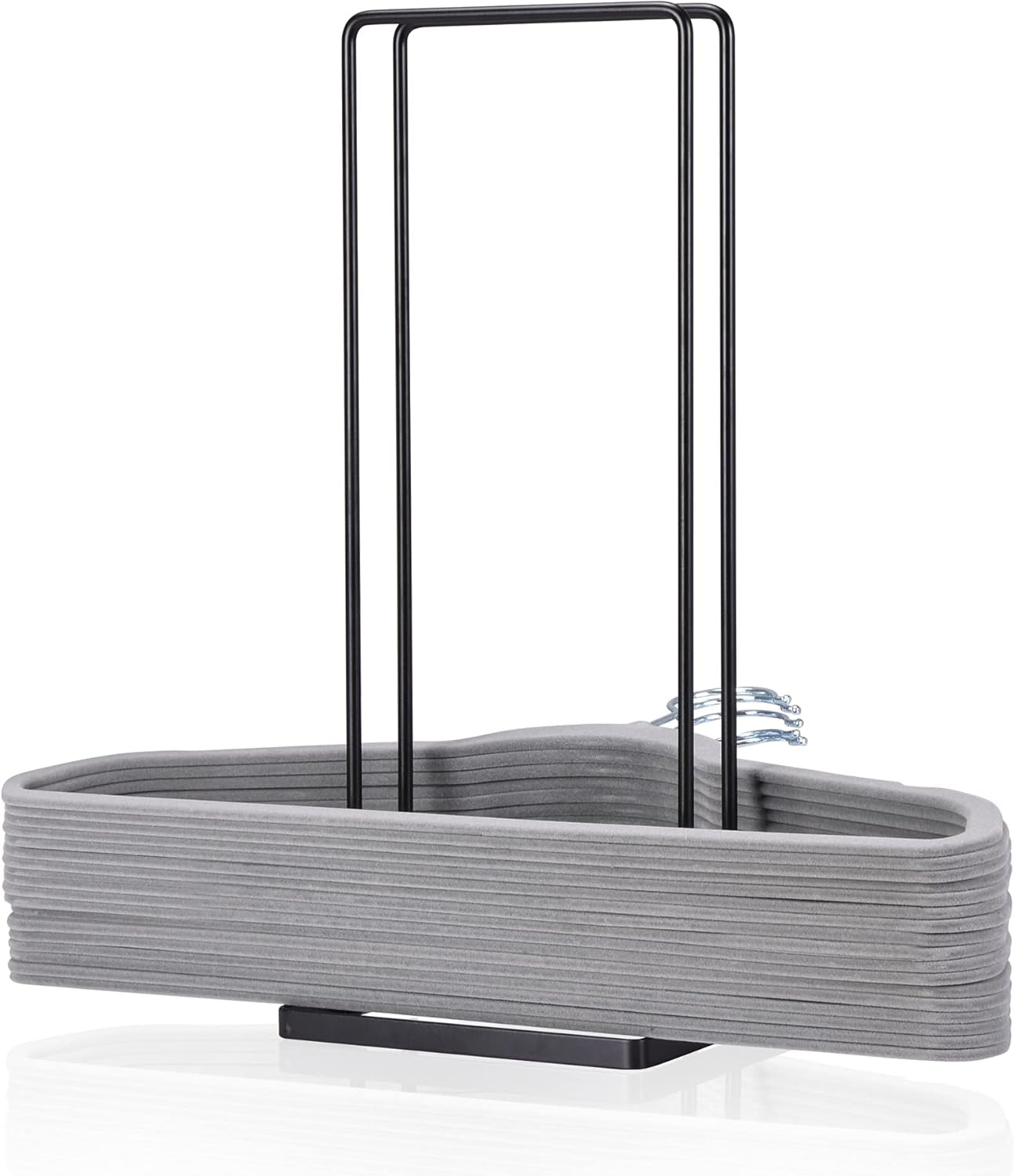 EASTTOWEST Hanger Organizer Stacker for Closet Laundry Room,Holds up 110 Wire Hanger,Black Carbon... | Amazon (US)